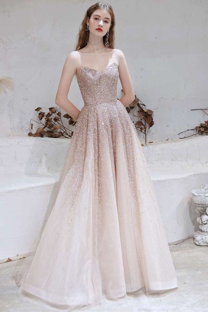 Gradient Rose Gold Tulle Strapless Prom Gown with Cape Modsele Gradient Rose Gold Tulle Strapless Prom Gown with Cape Modsele