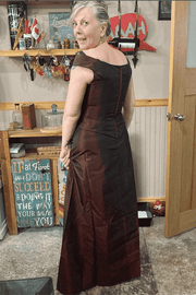 Chocolate Portrait A-Line Mother of the Bride Dress