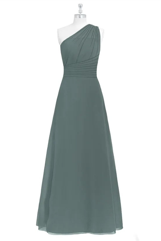 princess polly baby blue dress Simple One-Shoulder Bridesmaid Dress with Ruching