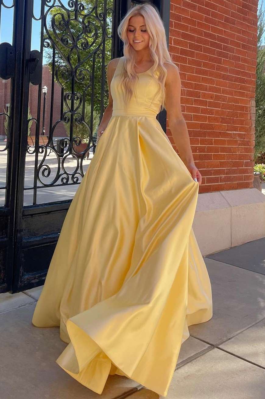 Cutout Mock Neck  Dress - Yellow