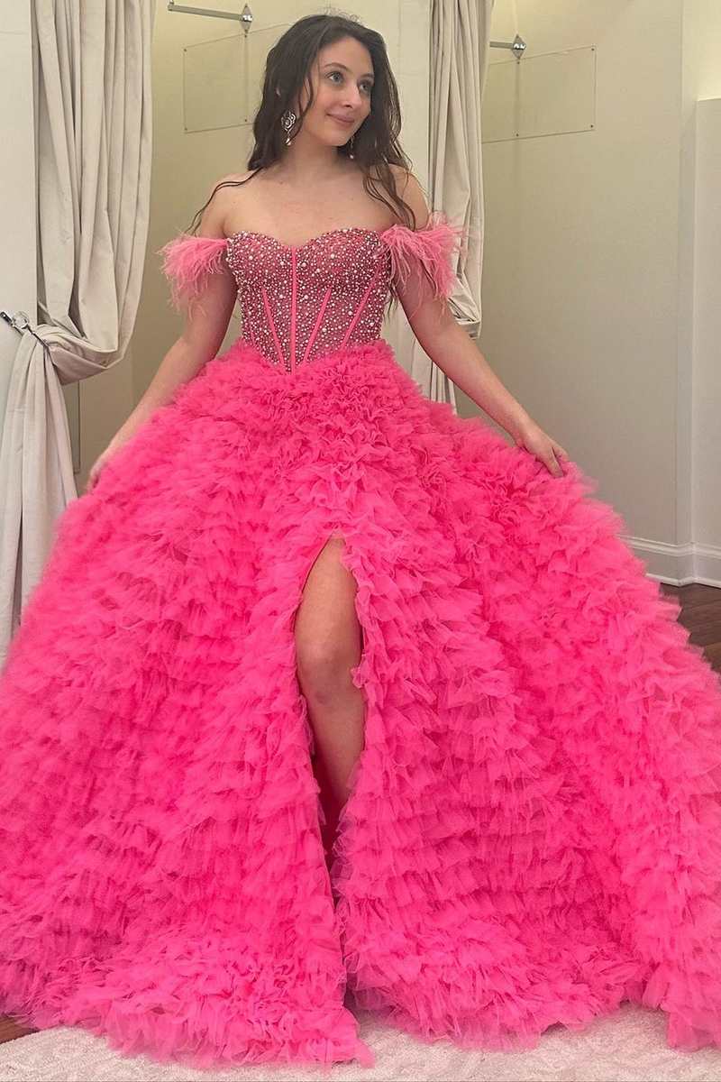 open lace back dress Hot Pink Mermaid Feather Neckline Off the Shoulder Formal Dress Elegan Simplepromdress open lace back dress Hot Pink Mermaid Feather Neckline Off the Shoulder Formal Dress Elegan Simplepromdress