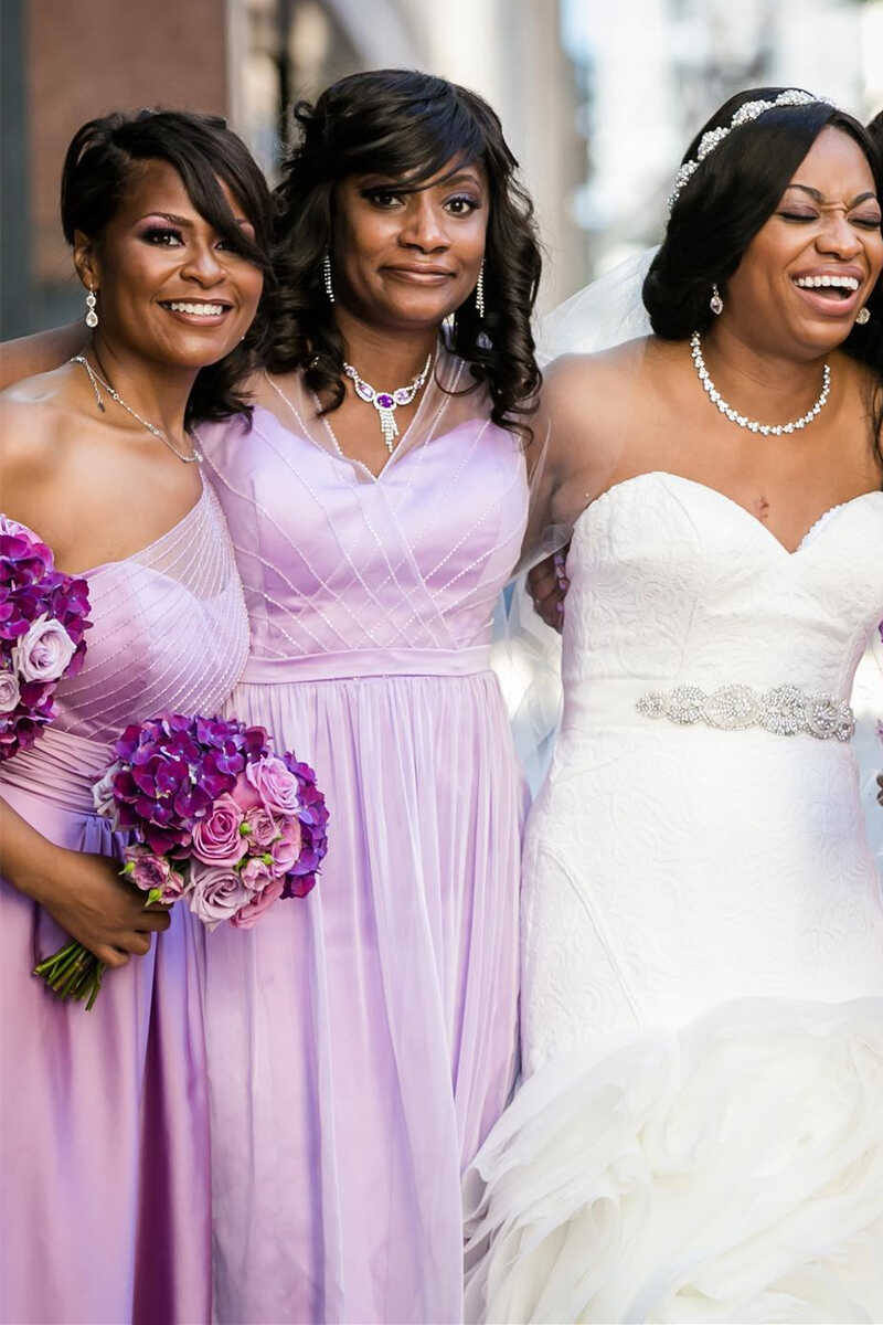 Mismatched Light Purple Chiffon Long Bridesmaid Dress Modsele Mismatched Light Purple Chiffon Long Bridesmaid Dress Modsele