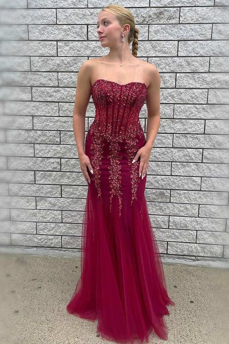 Jovani Red Mermaid Prom Dresses