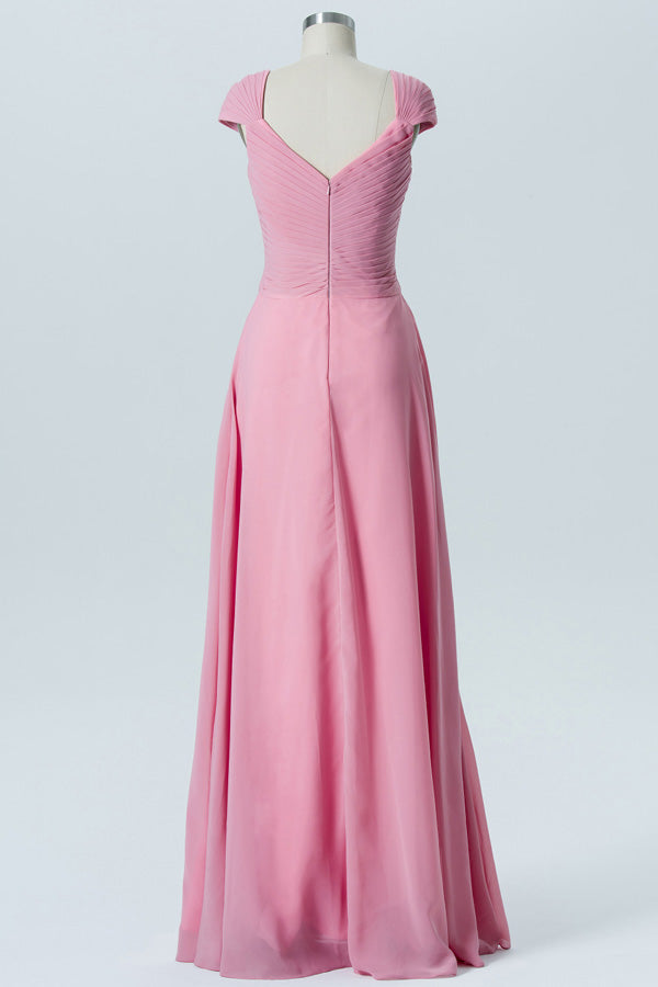 Pink Sweetheart Cap Sleeve Bridesmaid Dress Modsele Pink Sweetheart Cap Sleeve Bridesmaid Dress Modsele