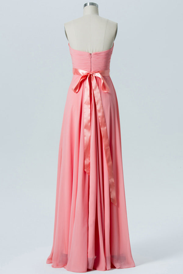 Pink Sweetheart Bow Back Bridesmaid Dress Modsele Pink Sweetheart Bow Back Bridesmaid Dress Modsele