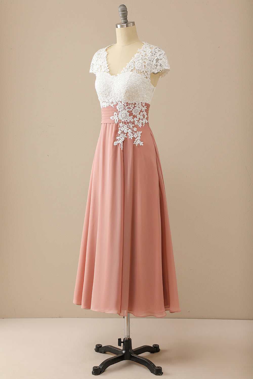lace cap sleeve mother of the bride dress Long Cap Sleeve Mother of the Bride Dress