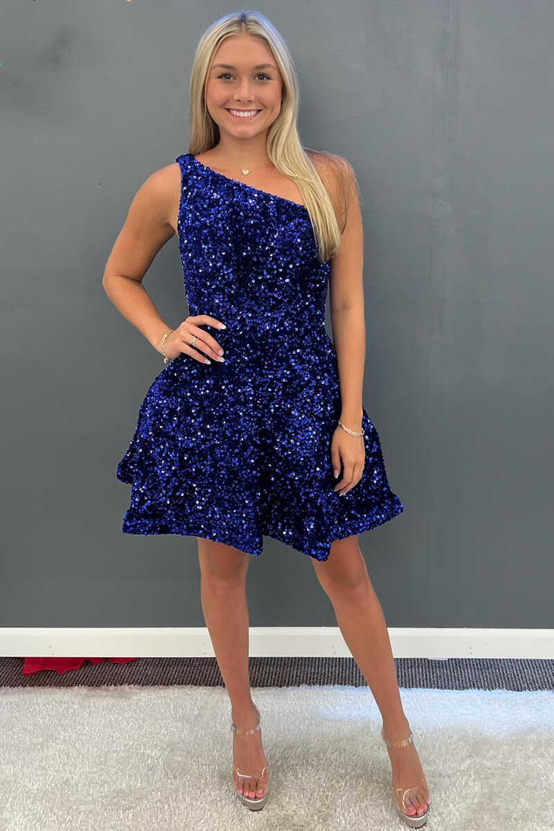 strapless open back dress Isabel Sequin One Shoulder Cut Out Maxi Dress in Lilac main image 0