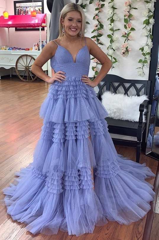 Multi Color Tulle Prom Dresses