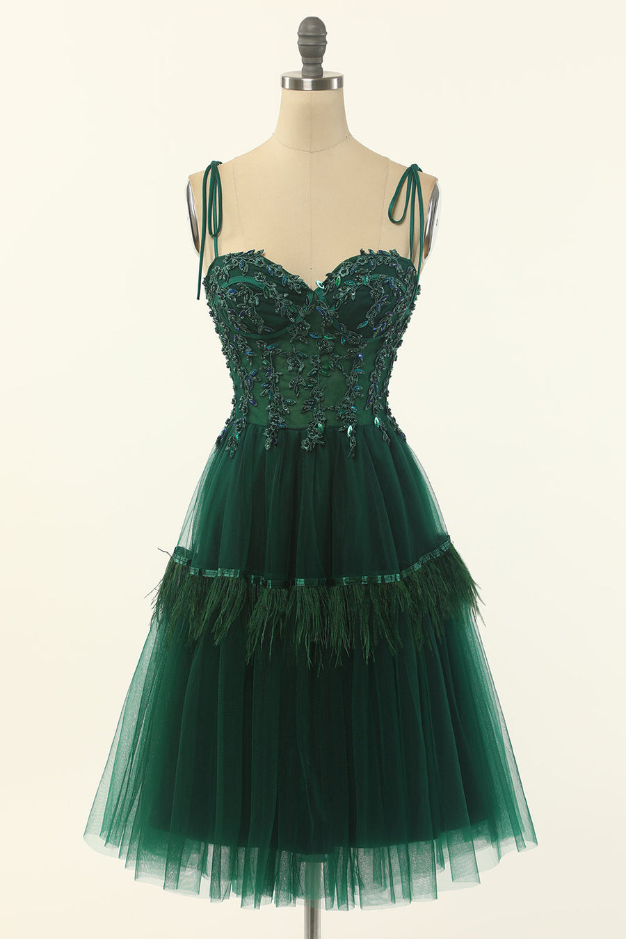 Green Sweetheart Tie-Strap A-Line Short Homecoming Dress Modsele Green Sweetheart Tie-Strap A-Line Short Homecoming Dress Modsele