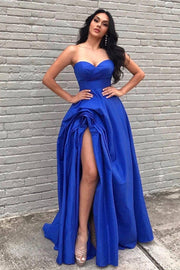 Sexy Royal Blue Long Formal Dress with Slit