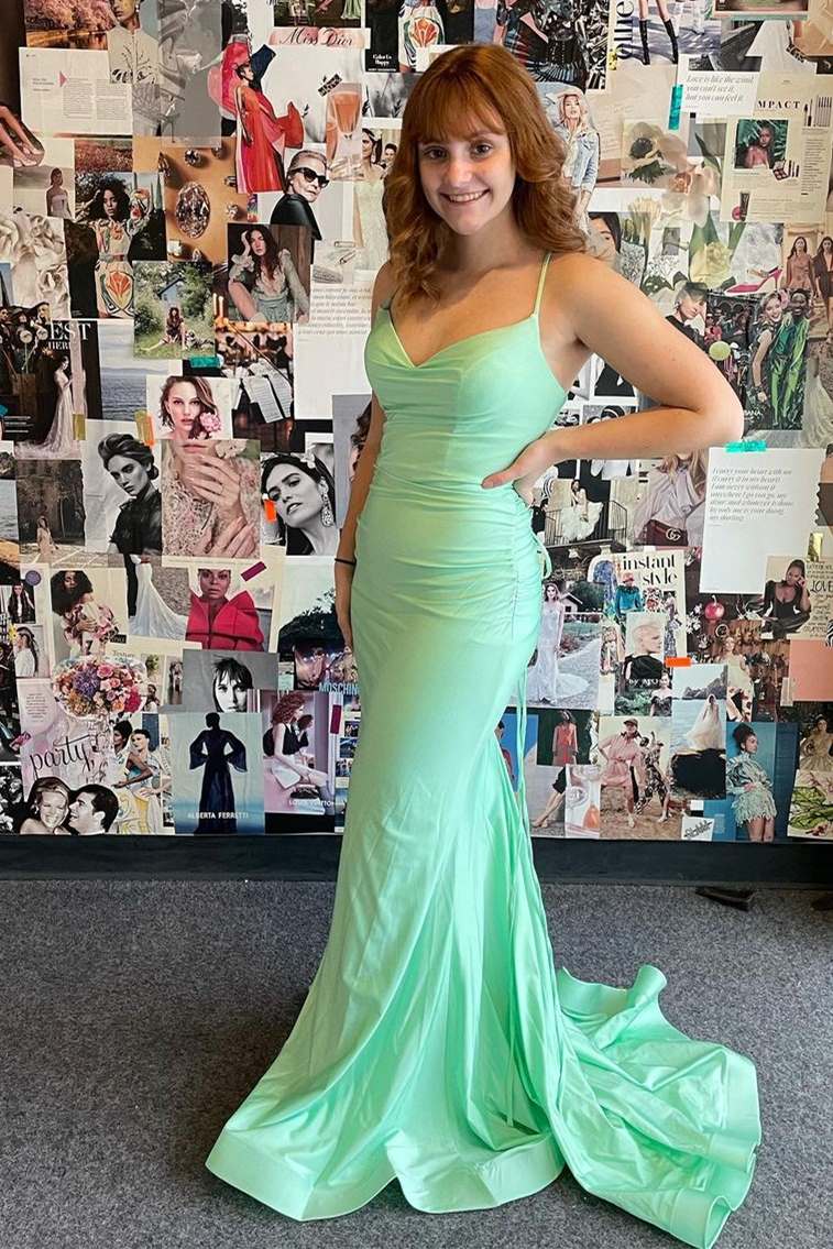 Sage Green Mermaid Long Formal Dress
