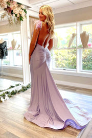 Simply Lavender Trumpet long Formal Dress