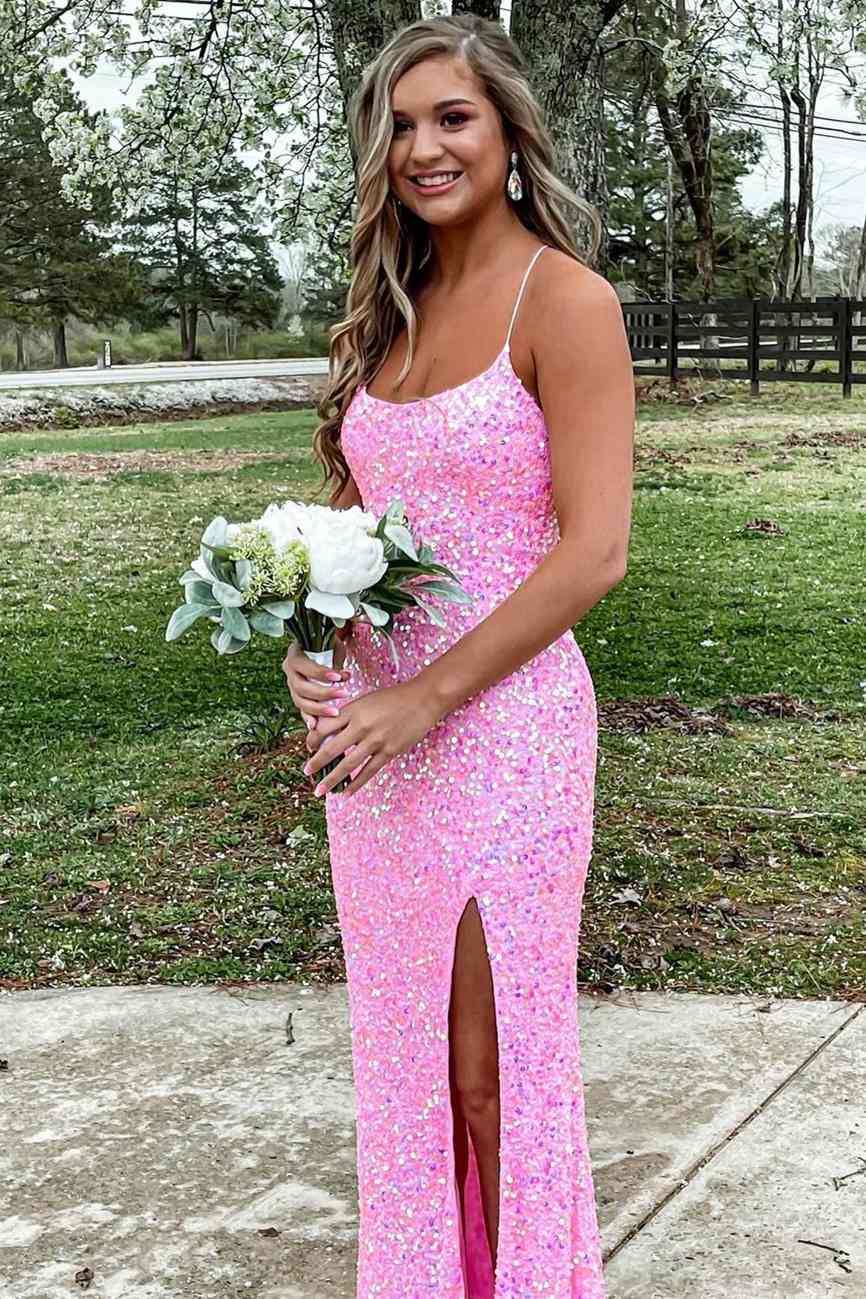 Classic Sequin Halter Backless Mermaid Prom Dress