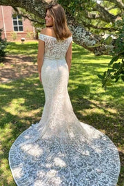 Ivory Lace Off-the Mermaid Wedding Dress