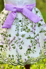 Cute Floral Print Cap Sleeve A-Line Girl Party Dress
